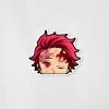 Mily Home Décor Demon Slayer Tanjiro Peeker Lenticular Sticker