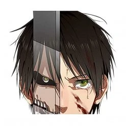 Mily Attack On Titan Eren And Titan Sticker Home Décor