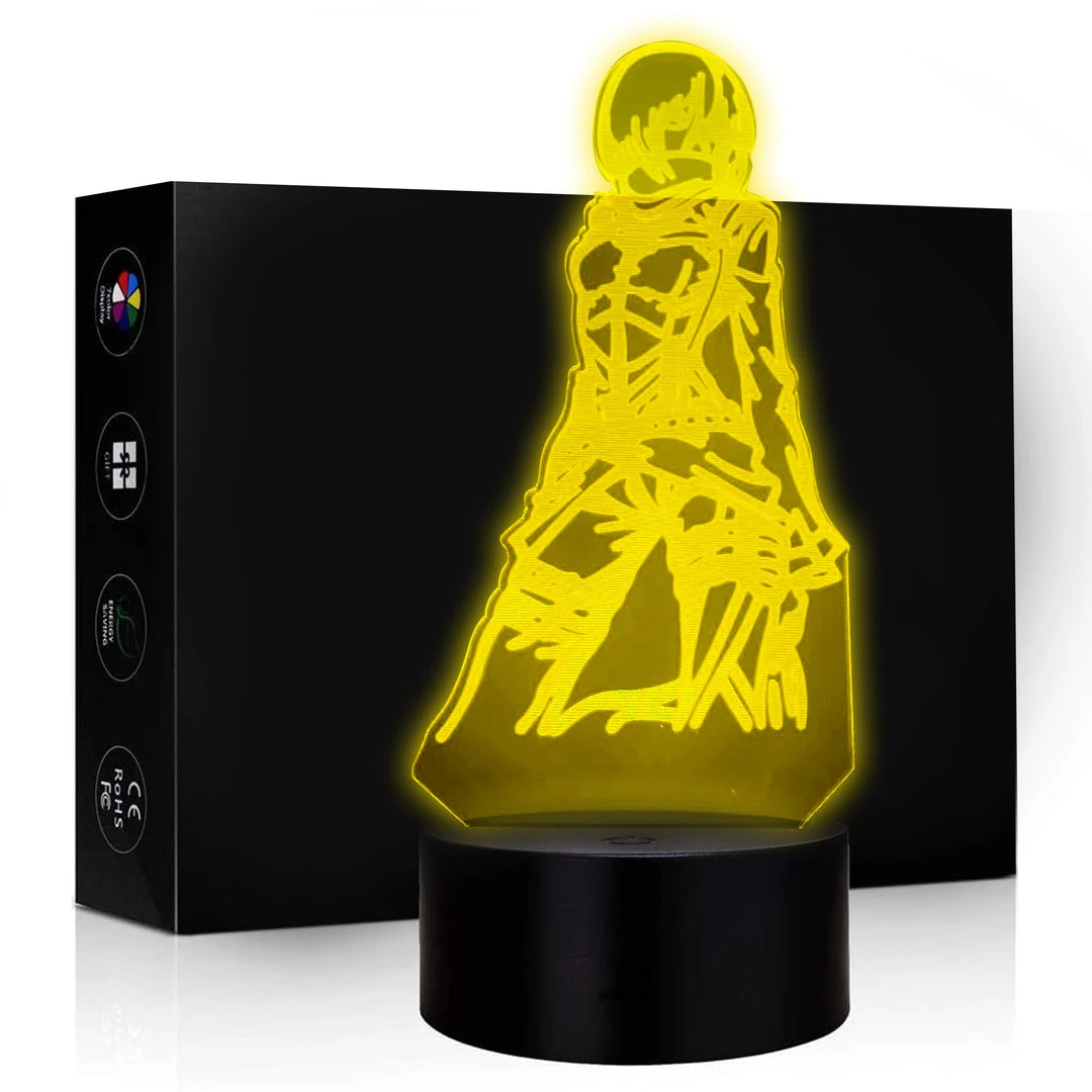 Mily Attack On Titan Mikasa Ackerman Acrylic LED Lamp 3 Mily Attack On Titan Mikasa Ackerman Acrylic LED Lamp