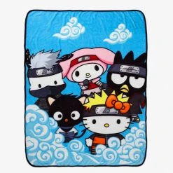 Hot Topic Naruto: Shippuden X Hello Kitty And Friends Cloud Throw Blanket