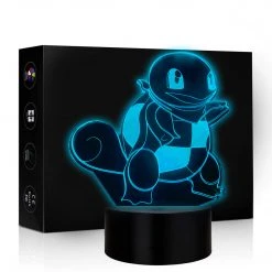 Mily Pokemon Squirtle Acrylic LED Lamp Figures