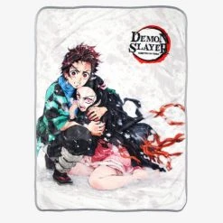 Hot Topic Demon Slayer Tanjiro & Nezuko Throw Blanket Lifestyle