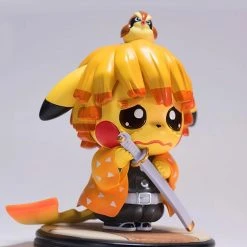 Mily Pokemon × Demon Slayer Zenitsu Pikachu 3rd Party Figure