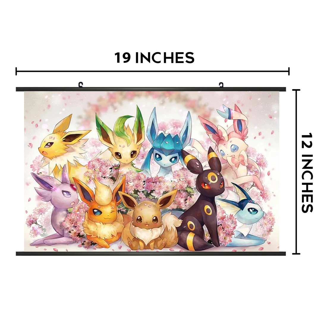 Mily Pokemon Eeveelutions Cute Horizontal 19 X 12 Inch Wall Scroll Poster Home Décor 4 Mily Pokemon Eeveelutions Cute Horizontal 19 X 12 Inch Wall Scroll Poster Home Décor