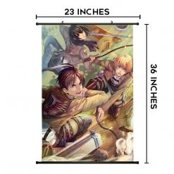 Mily Attack On Titan Main Three 23 X 36 Inch Wall Scroll Poster Home Décor