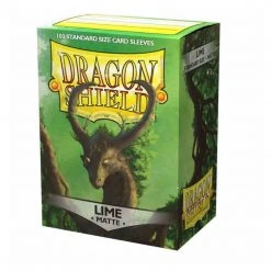 GTS DRAGON SHIELD SLEEVES: MATTE LIME - 100CT TCG Supplies