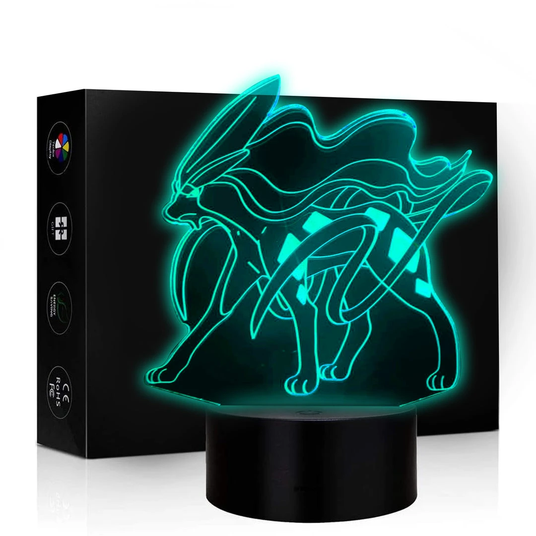 Mily Pokemon Suicune Acrylic LED Lamp 3 Mily Pokemon Suicune Acrylic LED Lamp