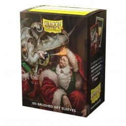 GTS DRAGON SHIELD SLEEVES: ART BRUSHED: CHRISTMAS 2021 - 100CT
