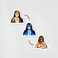 Mily Attack On Titan Final Season Eren Lenticular Sticker Home Décor