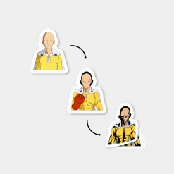 Mily One Punch Man Saitama Lenticular Sticker