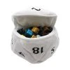 Mily D20 PLUSH DICE BAG - WHITE TCG Supplies 1 Mily D20 PLUSH DICE BAG - WHITE TCG Supplies