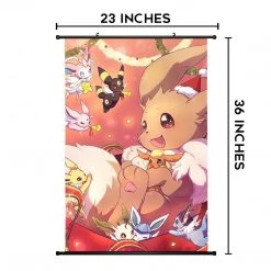 Mily Home Décor Pokemon Eevee Christmas 23 X 36 Inch Wall Scroll Poster