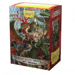 GTS DRAGON SHIELD SLEEVES: ART BRUSHED: CHRISTMAS DRAGON 2020 - 100CT
