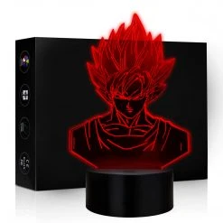 Mily Figures Dragon Ball Super Saiyan Goku Head Acrylic LED Lamp