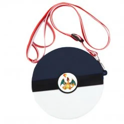 Mily Accessories Pokemon Charizard / Pikachu Black Poke Ball Sidebag