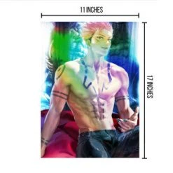 Mily Lifestyle Jujutsu Kaisen Sukuna Itadori "11 X 17" Metallic Glossy Art Print