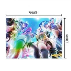 Mily Genshin Impact Girls "5 X 7" Metallic Glossy Art Print Lifestyle