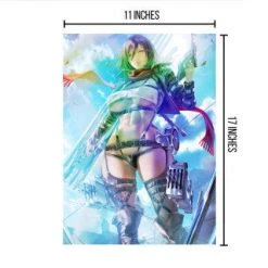Mily Attack On Titan Mikasa Ackerman "11 X 17" Metallic Glossy Art Print Lifestyle