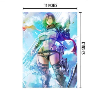 Mily Attack On Titan Mikasa Ackerman "11 X 17" Metallic Glossy Art Print Lifestyle 4 Mily Attack On Titan Mikasa Ackerman "11 X 17" Metallic Glossy Art Print Lifestyle