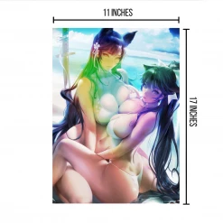 Mily Azur Lane Atago & Takao Pin Up "11 X 17" Metallic Glossy Art Print