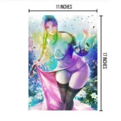 Mily Lifestyle Final Fantasy Aerith Gainsborough "11 X 17" Metallic Glossy Art Print