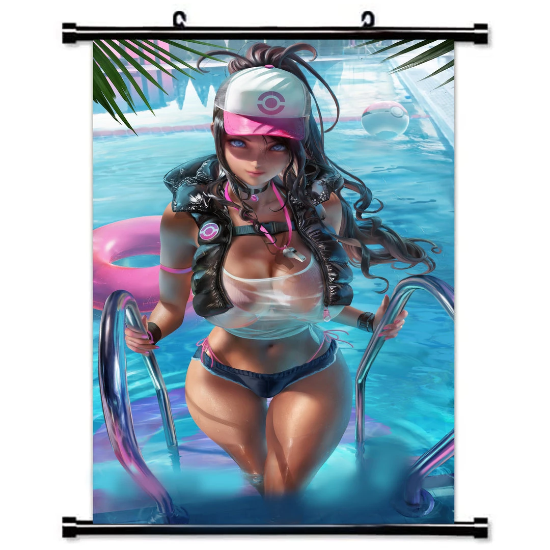 Mily Home Décor Pokemon Hilda Poolside 23 X 36 Inch Wall Scroll Poster Ver. 1 3 Mily Home Décor Pokemon Hilda Poolside 23 X 36 Inch Wall Scroll Poster Ver. 1