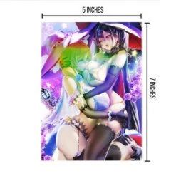 Mily Genshin Impact Mona & Lisa Pin Up "5 X 7" Metallic Glossy Art Print