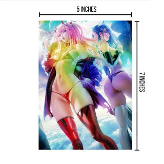 Mily Darling In The FranXX × Evangelion Zero Two & Ichigo "5 X 7" Metallic Glossy Art Print Ver. 2 Lifestyle 4 Mily Darling In The FranXX × Evangelion Zero Two & Ichigo "5 X 7" Metallic Glossy Art Print Ver. 2 Lifestyle