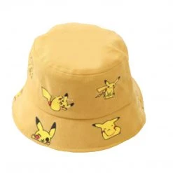 Mily Pokemon Pikachu Allover Print Yellow Bucket Hat Apparel
